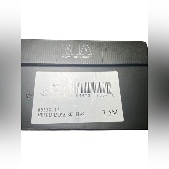 MIA Lydya Leopard Ankle Strap Flat Sandals Black Size 7.5 NIB - Picture 3 of 7